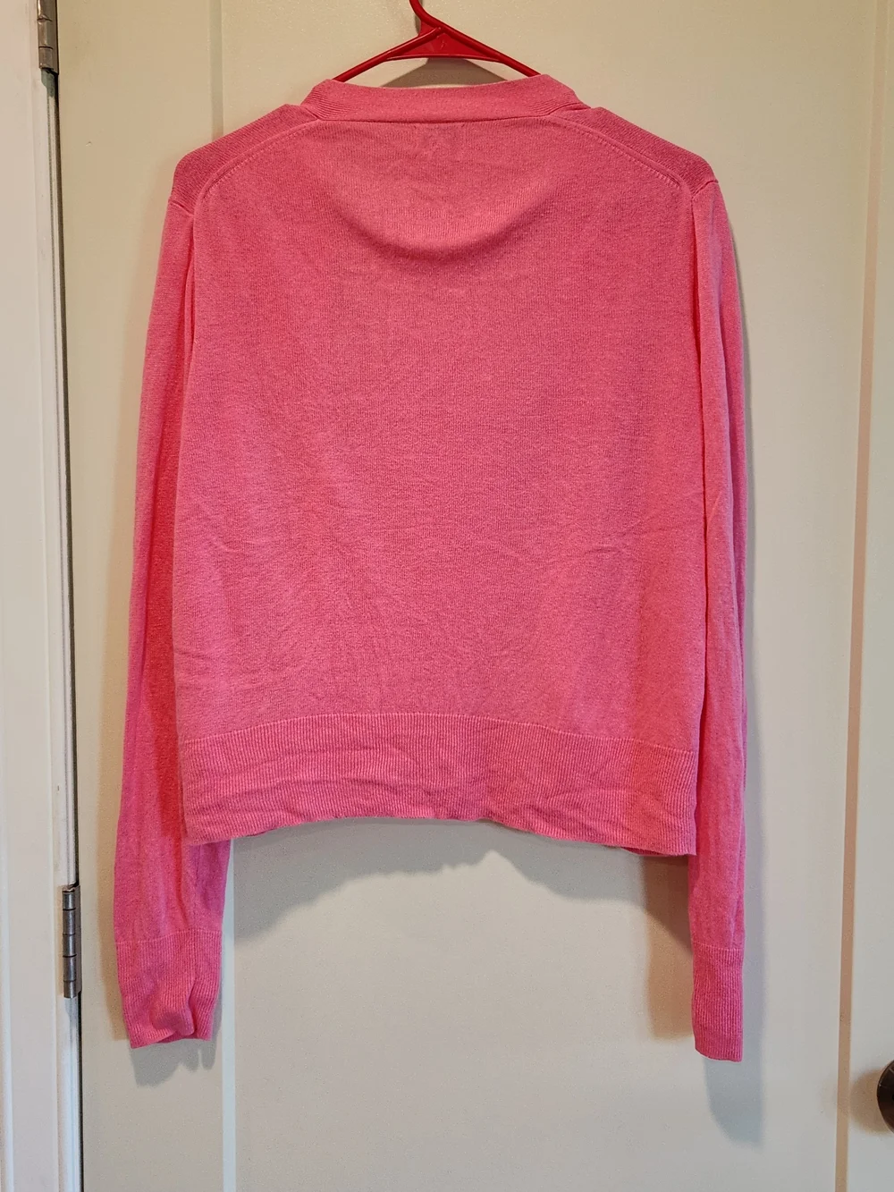 J. Crew Pink Open-Front Women's Cardigan Sweater Size M Linen Blend